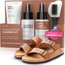 FORTIVO 4-in-1 Sandal and Shoe Cleaning Kit for Birkenstock  Premium Care Kit Safe for Leather, Suede, Nubuck & Cork - Includes Sealer, Protector Spray, Cleaner & Brush