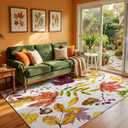 6.6 x 4.6 ft Fall Rugs Washable Non Slip Fall Party Decorations