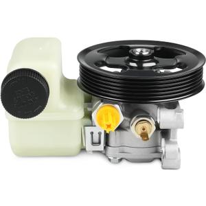 WMPHE Power Steering Pump with Pulley & Reservoir Compatible with Mazda CX-7 L4 2.3L - 2007 2008 2009 2010 2011 2012, Mazda CX-7 L4 2.5L - 2010 2011 2012, Replacement for EG2132600A, BGJ6E32600B