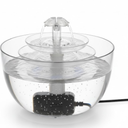 Cat Fountain, Pet Water Fountain Clear Plastic Water Fountains for Cats Indoor with Flower Waterfall Dog Water Fountain Spout with Silent Pump