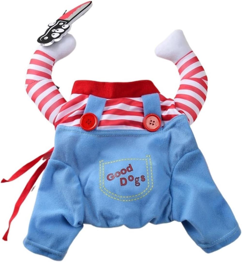 Halloween Dog Costume with Detachable Accessory - Funny Cosplay Outfit Applicable for Large Dogs
