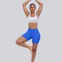 CHRLEISURE Workout Gym Biker Shorts, High Waisted Butt Lifting Scrunch Butt Sports Seamless Shorts Sets 4 Piece (M)