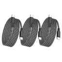 USB C Cable, 3 Pack 10FT 60W Type C Nylon Braided Charger Cord Fast Charging for iPhone 17 16 15 Series iPad MacBook CarPlay and More (Black)