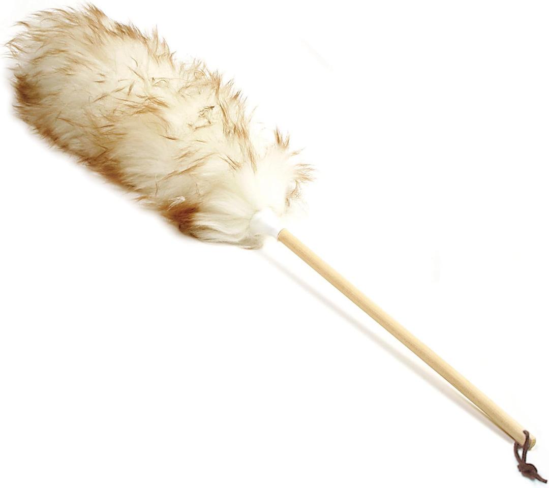 Norpro 24-Inch Pure Lambs Wool Duster with Wood Handle
