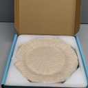 MAONAME Round 13" Gold Charger Plates, Set of 6, Reef Plate Chargers for Dinner Plates, Plastic Table Chargers for Wedding, Thanksgiving, Christmas