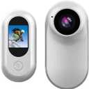 Small Body Camera with Spring Clip, 1080P Thumb Action Camera, Electronic Anti-Shake and Record While Charging, Action Cameras for Work Travel Pet Walking,White