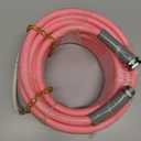 Nuanchu Garden Hose, Flexible Light Weight Non Kinking Water Hose with Grip - Leakproof UV Protection 1/2'', Male to Female for Garden Rv Camper Watering Plants (Pink,50 ft)