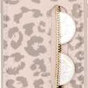 for iPhone 12 Mini Case with Card Holder for Women, for iPhone 12 Mini Phone Case Wallet with Strap Credit Card Slots Crossbody with Kickstand Zipper Case - Rice Leopard