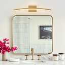 LED Wall Sconce Gold Long LED Vanity Light Over Mirror, 5CCT L24In