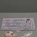 H98 Wireless Mechanical Keyboard,96-Key Hot-Swappable Wired Gaming Keyboard,Tri-Mode Bluetooth 5.0 2.4G USB-C,1.14" Color Screen,Double Knob,6000mAh,RGB,PBT Keycaps for PC Mac iPad-Pink
