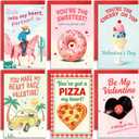 24 Pack Valentines Day Cards  Cute & Funny Valentine Cards with Envelopes and Stickers, 6 Designs for Kids, Friends & Family, Sweet Love Notes for Him & Her