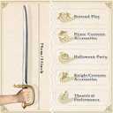 2pcs Pirate Swords, 31" Plastics Toy Sword, Medieval Pirate Costume Accessory for Halloween Cosplay LARP, Props, Role-Play, Medium