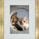 8x10 Photo Frame Gallery Picture frame with 5x7 mat,Freestanding and Wall Mountable,Gold