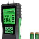 Digital Wood Moisture Meter, Packing Materials Moisture Detector, Building Materials Humidity Tester, Pin Type Moisture Meter for Wall Masonry Concrete Cardboard Paper Firewood