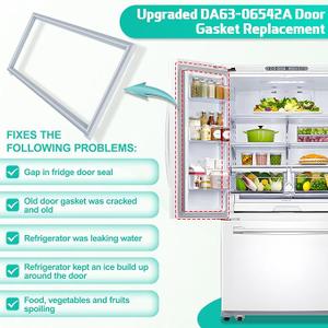 Upgeaded DA63-06542A Refrigerator Door Gasket Replacement for Samsung Refrigerator French Door Seal, 39.57"x16.93" Refrigerator Seal Replace Part DA97-07191A, 2813286, AP5323696 Fridge Door Gasket