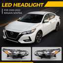 Compatible with Nissan Sentra S/SV 2020 2021 2022 LED Headlight Assembly with Bulbs Headlamp Driver Side