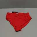 Tempt Me Women's High Waisted Bikini Bottom Tummy Control Ruched Bathing Suit Swim Bottom (Red), Medium