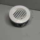 HG Power 6 Inch Round Air Vent, ABS Louver Grille Cover with Built-in Screen Mesh, White Soffit Vent for Bathroom Office Kitchen Ventilation - Opening Size 5.66"