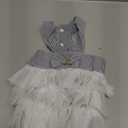 Dog Dresses, Fashion Pet Dog Clothes, Striped Mesh Puppy Dogs Princess Dresses (Blue, X-Large)