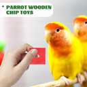 BESPORTBLE Bird Toy Parts, Pack of 100 Wood Blocks for Birds Multicolored Natural Wooden Blocks Bird Chewing Toy Mini Wood Chip Charms for DIY Playing Chewing Bird Toys