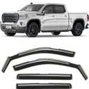 CLIM ART in-Channel Incredibly Durable Rain Guards for GMC Sierra 1500 2019-2025 Crew Cab,Original Window Deflectors,Vent Deflector,Vent Window Visors,Truck Accessories,4pcs-619003LPv