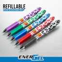 4 x Pentel EnerGel RTX Retractable Liquid Gel Pen, Jelly Belly Limited Edition, 0.7mm tip, Assorted colors, Pack of 5 pens, (BL77PF5M-JB)