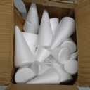Bright Creations 16 Pack Foam Cones for Crafts - 4 Assorted Sizes for Trees, Holiday Decorations - Handmade Gnomes (White, 2.2-6 In) - Craft Cones - Cone Shape Foam - Foam Tree Cones