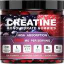 Creatine Monohydrate Gummies Complex 8000mg with LCarnitine & Taurine, Flavored Creatine for Women and Men with Raspberry & Blackberry Taste, Pre Workout Gummies for Men and Women  120pcs
