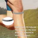 2 x Knee Support Strap for Patella Tendon Pain Relief - Soft Sports Knee Strap with Adjustable Design for Basketball, Running & Fitness (Grey)