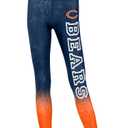 ZUBAZ NFL WOMEN'S DISTRESSED GRADIENT LEGGINGS WITH TEAM WORDMARK CHICAGO BEARS L