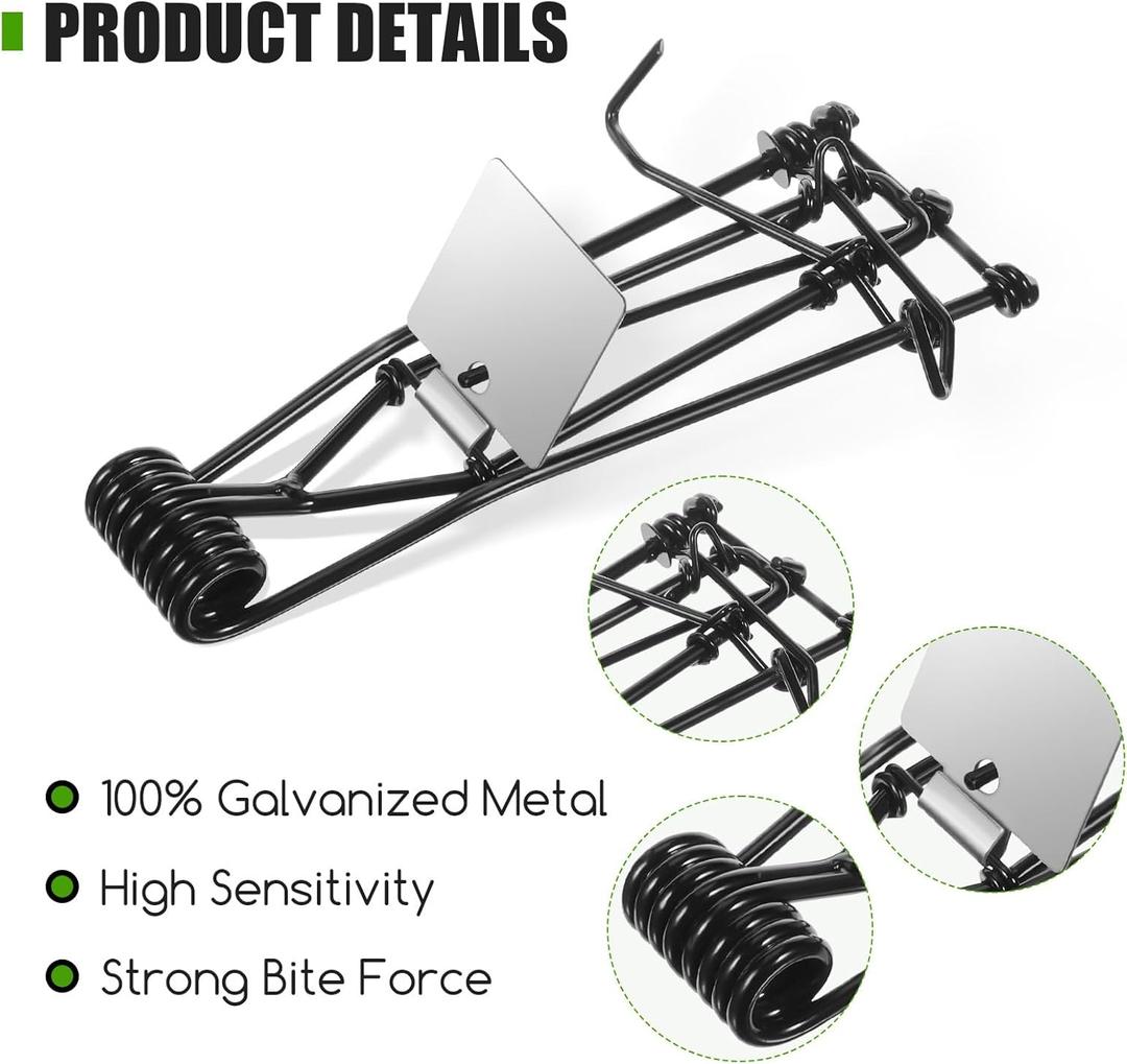 8 Pack Mole Trap Gopher Trap Metal Tactical Rat Vole Traps Outdoor