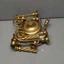 Metal Candelabra Gold Candle Stand 20in Tall, 5-Candle Candlestick Holder for Taper Candles, Candle Holder for Wedding Centerpiece Christmas Valentine Holiday Party Event Reception Decor, 2Pcs