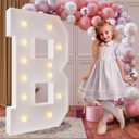 imprsv 4FT Marquee Light Up Letters for Birthday Party Decorations Large Marquee Letters for Baby Shower Bridal Shower Anniversary Party Decor,Letter B