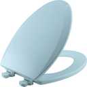 Bemis 1500EC 464 Dresden Blue Elongated Molded Wood Toilet Seat with Easy-Clean & Change Hinge, 1 Pack