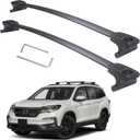 Autekcomma Heavy Duty 300lb Loading Weight Roof Rack Crossbars Compatible for Honda Pilot 2016-2022 Anti-Corrosion,Full Aluminum Black Matte Finishing (Sold as 1 Pair)
