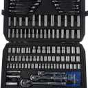Amazon Basics Mechanic's Socket Tool Set With Case, SAE and Metric Sizes, 201-Piece