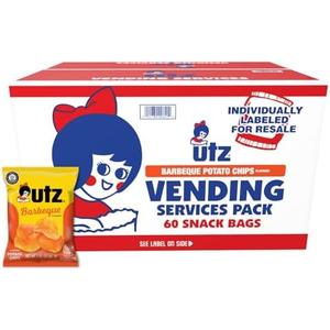 Utz Potato Chips, Barbeque - 1 Ounce (Pack of 60), Crispy Potato Chips Made from Fresh Potatoes, Crunchy Individual Snacks to Go, Cholesterol Free, Trans-Fat Free, Gluten Free Snacks 

BBD MAR 09/2026