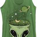 Fifth Sun Alien Dreams Women's Racerback Tank Top (X-Large, Envy Green)