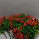 Ouddy Decor 22 Bundles Artificial Flowers for Outdoors Fake Silk Flowers UV Resistant Faux Plastic Plants for Spring Summer Garden Porch Window Box Table Vase Home Indoor Outdoor Decoration, Red