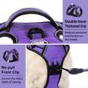 IVY&LANE No Pull Dog Harness for Medium Dogs, Dog Vest Harness with Leash, Safety Belt and Storage Strap, Fully Adjustable Harness, 360 Reflective Strip, Soft Handle (Purple, M)