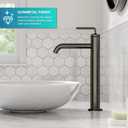 KRAUS Ramus Single Handle Vessel Sink Bathroom Faucet with Pop-Up Drain in Brushed Gold, KVF-1220BG