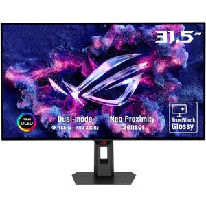 ASUS ROG Strix 32 4K OLED Gaming Monitor (XG32UCWG) - TrueBlack Glossy OLED, Dual Mode (4K@165Hz, FHD@330Hz), 0.03ms, G-SYNC Compatible, Neo Proximity Sensor, USB-C, HDMI 2.1