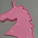YiaMia Pink Unicorn Room Decor, Princess Party Decorations, Battery Powered Night Light for Girls