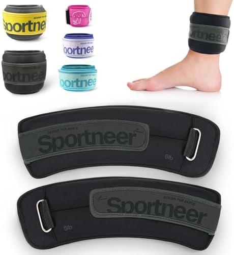 Sportneer Ankle Weights 5LB for Women Men Kids Child with Adjustable Straps, Strength Weighted for Jogging Running Walking Fitness Gym Workout