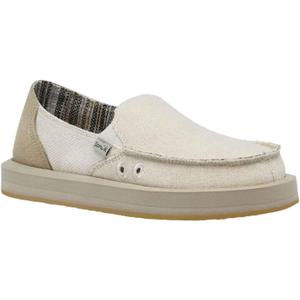 Sanuk Womens Hemp Loafers | Womens Shoes | Slip On Shoes for Women | Women's Slip-on Loafers | Memory Foam Footbed (8, Natural)