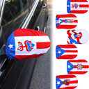 Tallew 12 Pcs Puerto Rico Flag Side View Mirror Covers Auto Rearview Protection Cover Exterior Rear View Accessories Car Mirror Accessories with Drawstrings for Car Vehicle