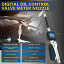 Digital Oil Control Valve Flow Meter Dispenser Nozzle 10 GPM / 35 LPM, Heavy Duty Air Operated Electronic Oil Metering Gun 1/2 Inch NPT Inlet, Oil Gun - Max Working Pressure 1500 PSI / 100 bar, Large