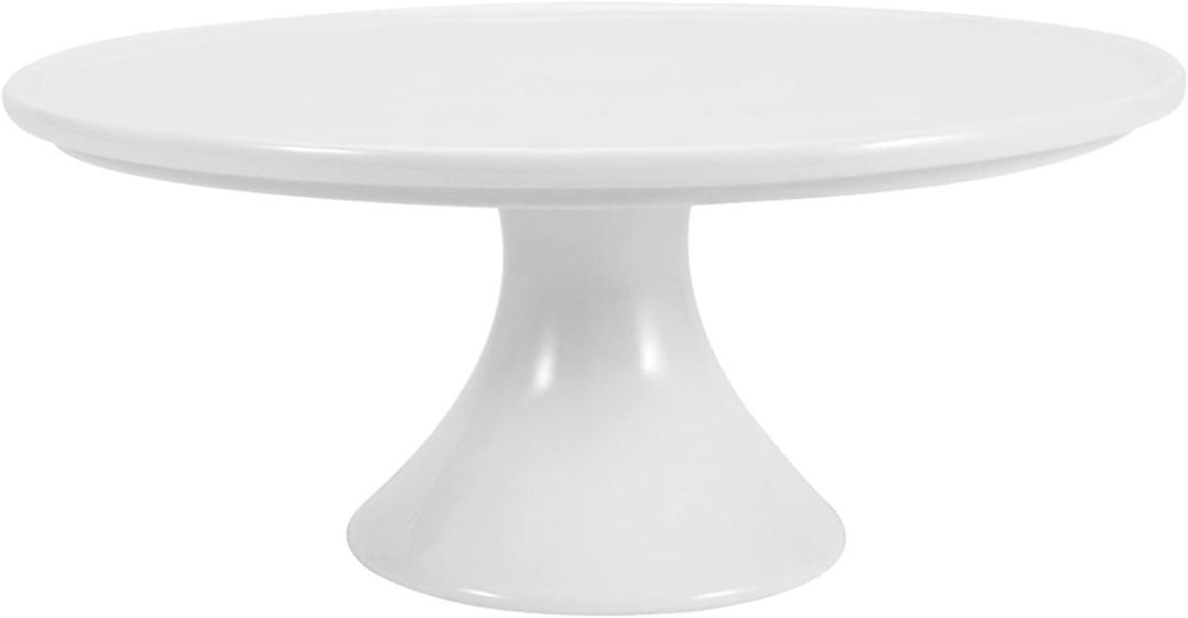 9-Inch Round White Porcelain Cake Stand - Show Off Your Desserts, Celebrate in Style, Perfect for Holiday Gatherings, Weddings & Parties