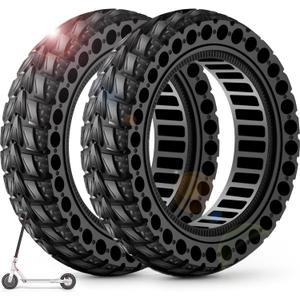 BANGTING 2PCS 60/70-6.5 Scooter Tire, 10x2.5 inch Tire Solid for Segway Ninebot Max G2 / G30 / G30D / G30E / G30E / G30LP / G30D II / G30 Max, 10x2.5-6.5 Tires Replacement for Electric Scooter (Black)