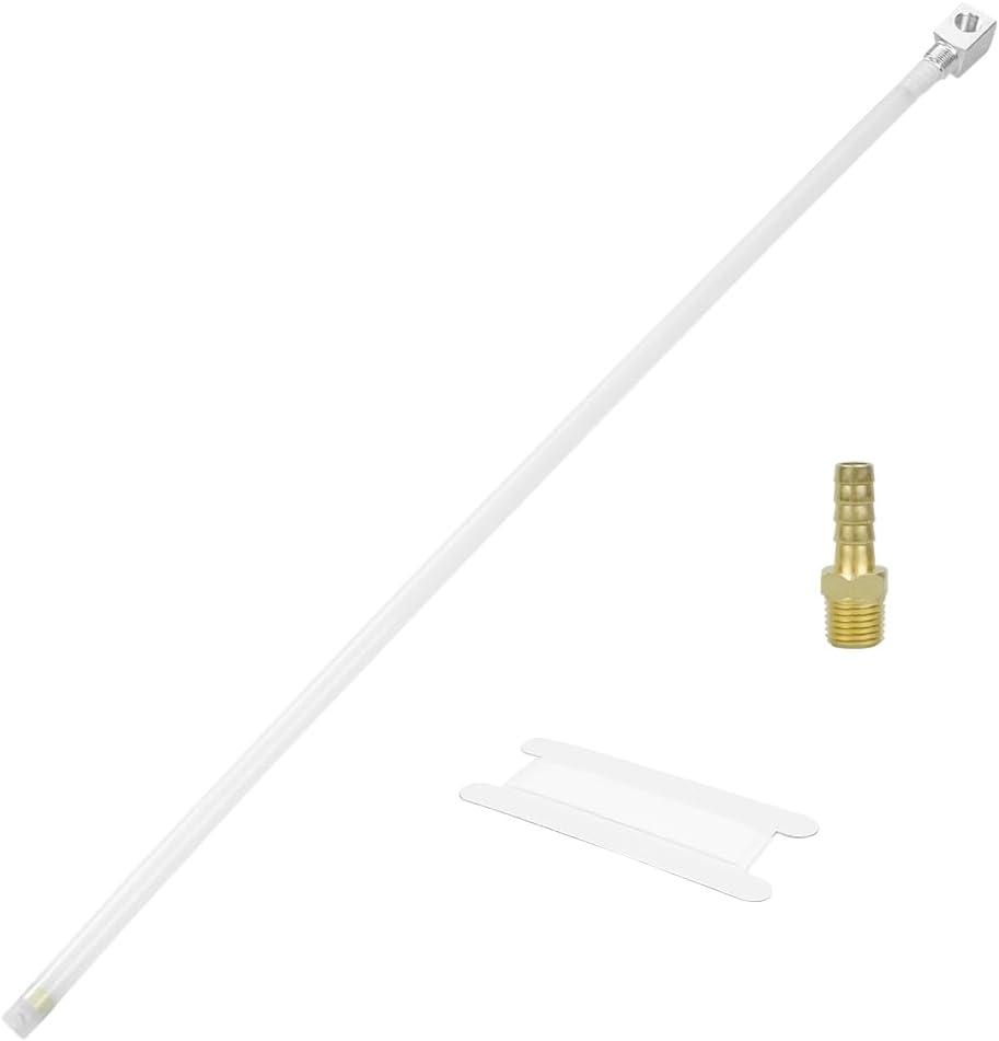 7-0948 Universal 24" Marine Fuel Tank Pickup Tube with Strainer, Polyethylene Fuel Pickup Tube with Brass Barb Connector Compatible with Standard Universal Boat Fuel Tank